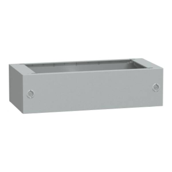 Polyester glassreinf. plinth for encl. PLA(T)74 front opening IP44-IK10 RAL7035 - Schneider Electric - NSYZA274G