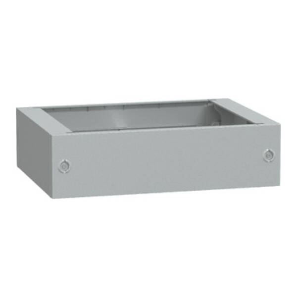 Polyester glassreinf. plinth for encl. PLA(T)76 front opening IP44-IK10 RAL7035 - Schneider Electric - NSYZA276G