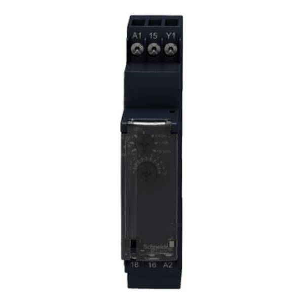 Modular timing relay, 8 A, 1 CO, 1 s..100 h, off delay, 24...240 V AC - Schneider Electric - RE17RCMU
