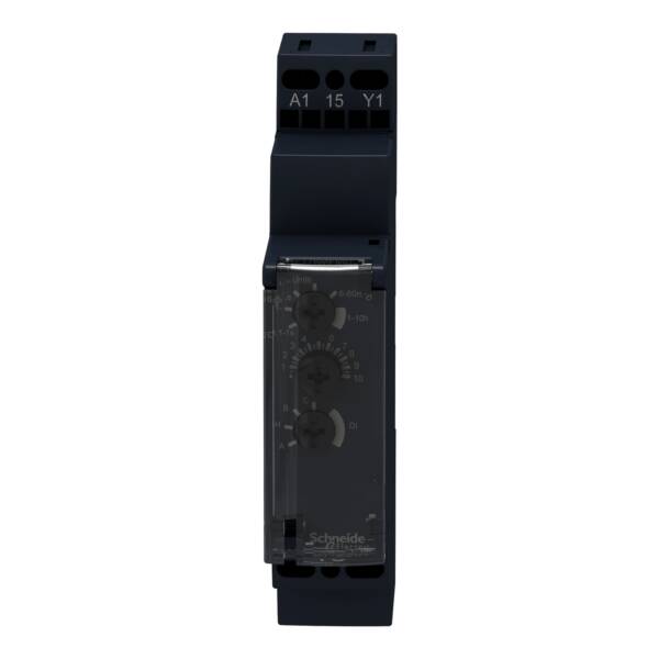 time delay relay 8 functions - 1 s..100 h - 24..240 V AC/DC - 1 OC - Schneider Electric - RE17RMEMU