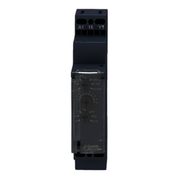 Modular timing relay, 8 A, 1 CO, 1 s..100 h, time delay, 12...240 V AC/DC - Schneider Electric - RE17RMXMU