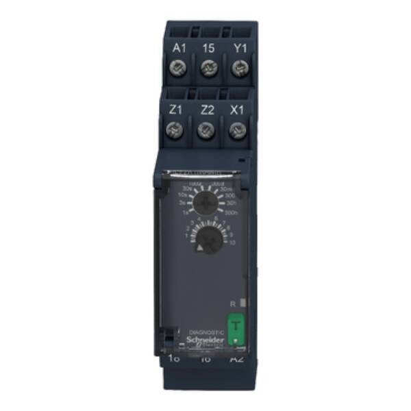 Modular timing relay, 8 A, 1 CO, 0.05 s…300 h, on delay, 24...240 V AC/DC - Schneider Electric - RE22R1MAMR