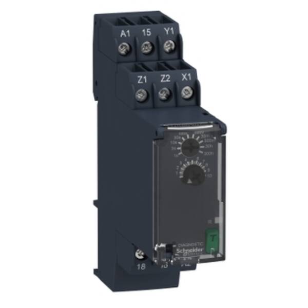 Modular timing relay, 8 A, 1 CO, 0.05 s…300 h, on delay, 24...240 V AC/DC - Schneider Electric - RE22R1MAMR