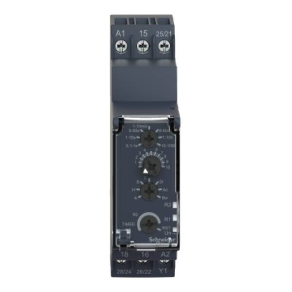 Multifunction Timer Relay - 24VDC/24..240 V AC - 2 C/O - Schneider Electric - RE22R2MMU