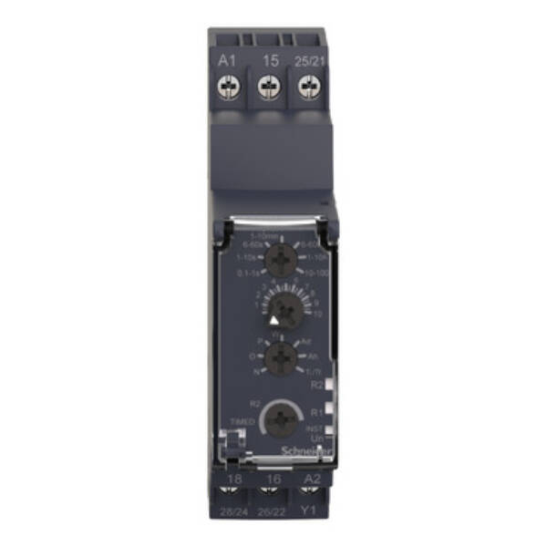 Multifunction Timer Relay - 24VDC/24..240 V AC - 2 C/O - Schneider Electric - RE22R2MXMU