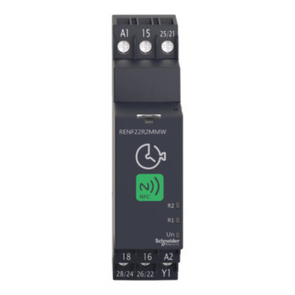 Harmony, NFC modular timing relay, 8 A, 2 CO, 0.1 s…999 h, multifunction, 24...240 V AC/DC - Schneider Electric - RENF22R2MMW