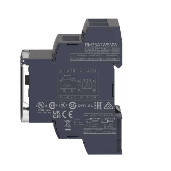 temperature control relay RM35-A - 24..240 V AC/DC - 2 NO - Schneider Electric - RM35ATW5MW