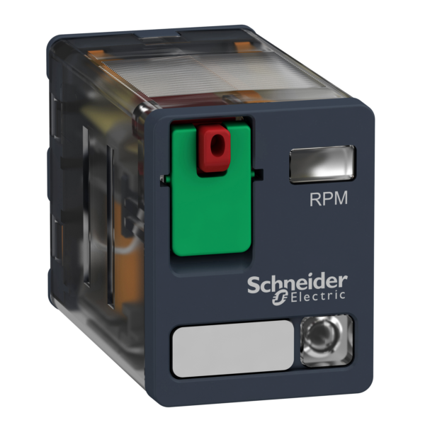 Power plug-in relay, 15 A, 2 CO, with LED, 24 V AC - Schneider Electric - RPM22B7