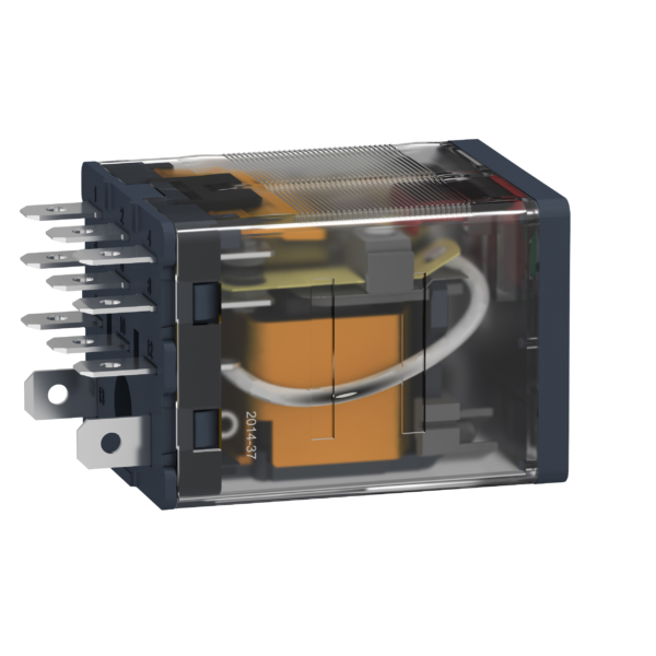 Power plug-in relay, 15 A, 3 CO, with LED, 24 V AC - Schneider Electric - RPM32B7