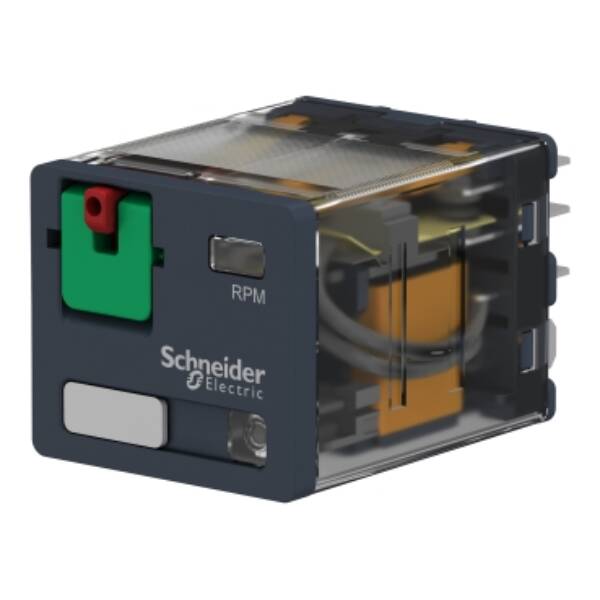 Power plug-in relay, 15 A, 3 CO, with LED, 230 V AC - Schneider Electric - RPM32P7
