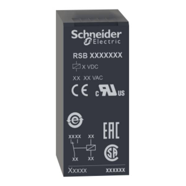 Interface plug-in relay, 12 A, 1 CO, 230 V AC - Schneider Electric - RSB1A120P7