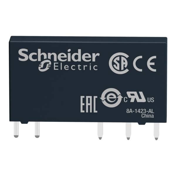 Slim interface plug-in relay, 6 A, 1 CO, standard, 12 V DC - Schneider Electric - RSL1AB4JD
