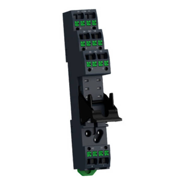 Harmony, Push-in socket, for RSB2A relays, 10 A, spring clamp terminals, separate contact, 250 V AC - Schneider Electric - RSZE08P