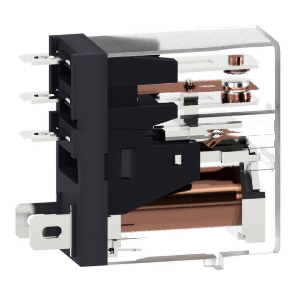 Interface plug-in relay, 10 A, 1 CO, clear cover, 24 V DC - Schneider Electric - RXG15BD