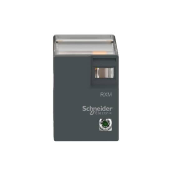 miniature plug-in relay - Zelio RXM4L - 4 C/O - 12 V DC - 3 A - with LED - Schneider Electric - RXM4LB2JD