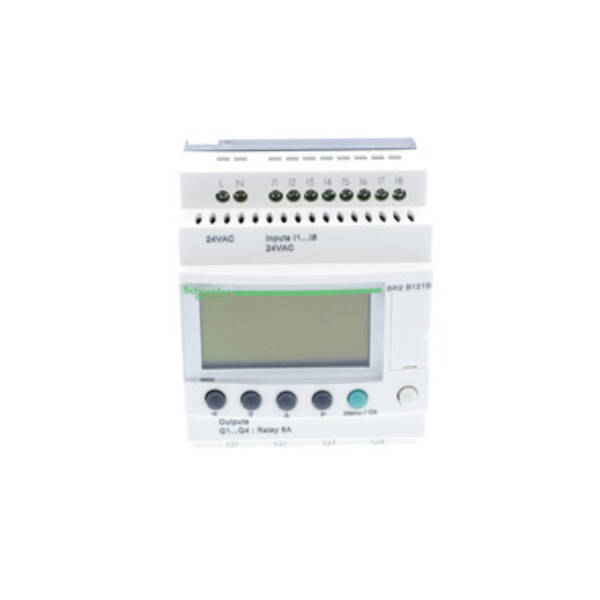 compact smart relay Zelio Logic - 12 I O - 24 V AC - clock - display - Schneider Electric - SR2B121B