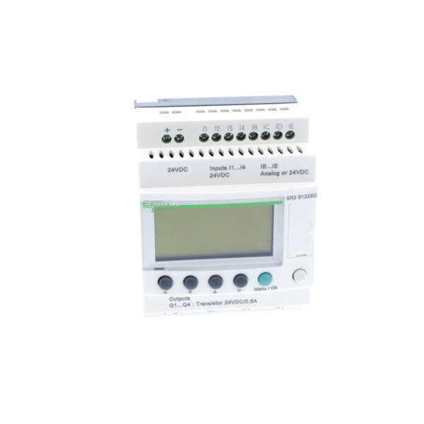 compact smart relay Zelio Logic - 12 I O - 24 V DC - clock - display - Schneider Electric - SR2B122BD