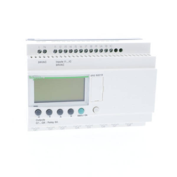 compact smart relay Zelio Logic - 20 I O - 24 V AC - clock - display - Schneider Electric - SR2B201B