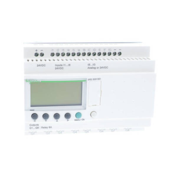 compact smart relay Zelio Logic - 20 I O - 24 V DC - clock - display - Schneider Electric - SR2B201BD