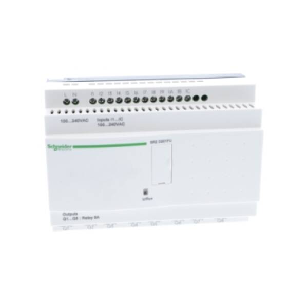 compact smart relay Zelio Logic - 20 I O - 100..240 V AC - no clock - no display - Schneider Electric - SR2D201FU