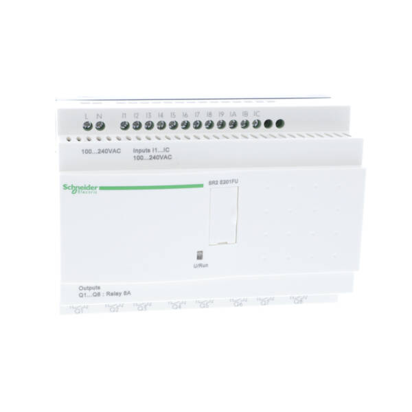 compact smart relay Zelio Logic - 20 I O - 100..240 V AC - clock - no display - Schneider Electric - SR2E201FU