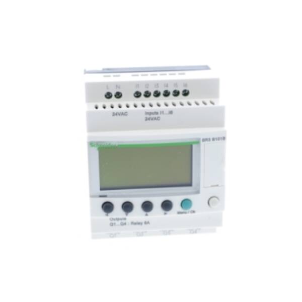 modular smart relay Zelio Logic - 10 I O - 24 V AC - clock - display - Schneider Electric - SR3B101B