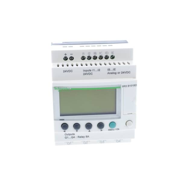 modular smart relay Zelio Logic - 10 I O - 24 V DC - clock - display - Schneider Electric - SR3B101BD