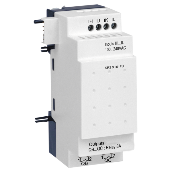 discrete I/O extension module - 6 I O - 100..240 V AC - for Zelio Logic - Schneider Electric - SR3XT61FU