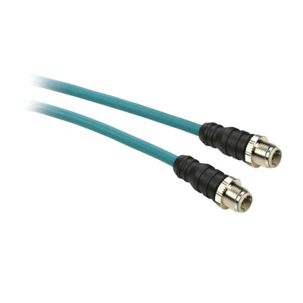 Ethernet ConneXium cable - M12 connector - M12 connector - IP67 - 10 m - Schneider Electric - TCSECL1M1M10S2