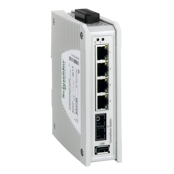 ConneXium Premium Unmanaged Switch - 4 ports for copper + 1 ports for fiber optic single-mode - Schneider Electric - TCSESPU053F1CS0