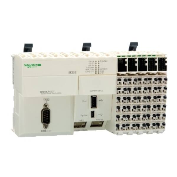 Logic controller, Modicon M258, compact base 42 I/O, 24 V DC, CANopen - Schneider Electric - TM258LF42DT