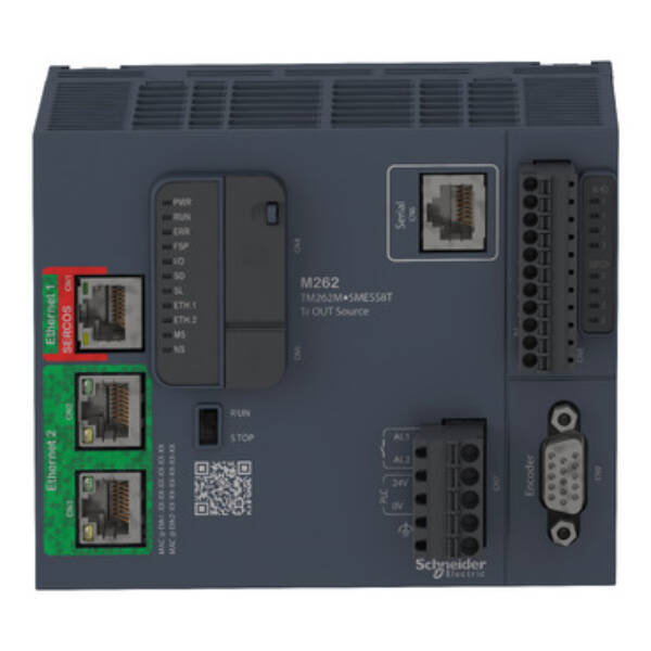 motion controller, Modicon M262, 5ns per instruction, 4 axes, optimized Ethernet, Sercos, machine to plant - Schneider Electric - TM262M05MESS8T