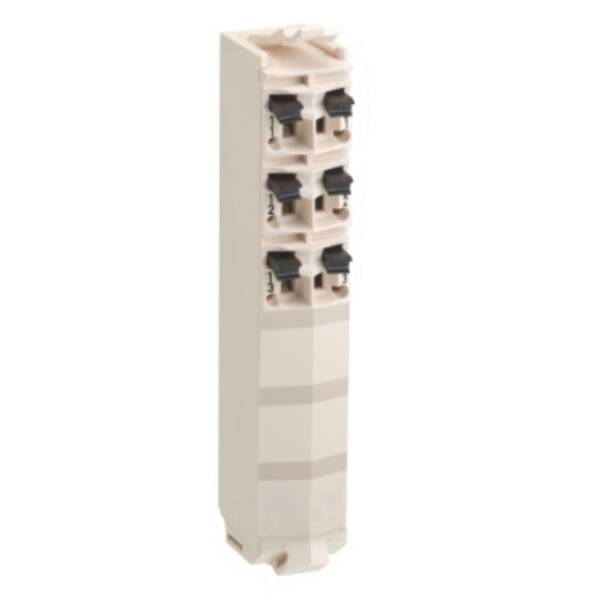 terminal block - 6 contacts - white - quantity 1 - Schneider Electric - TM5ACTB06