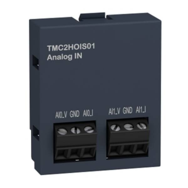 Analogue input cartridge, Modicon M221, hoisting 2 analog I/O extension - Schneider Electric - TMC2HOIS01