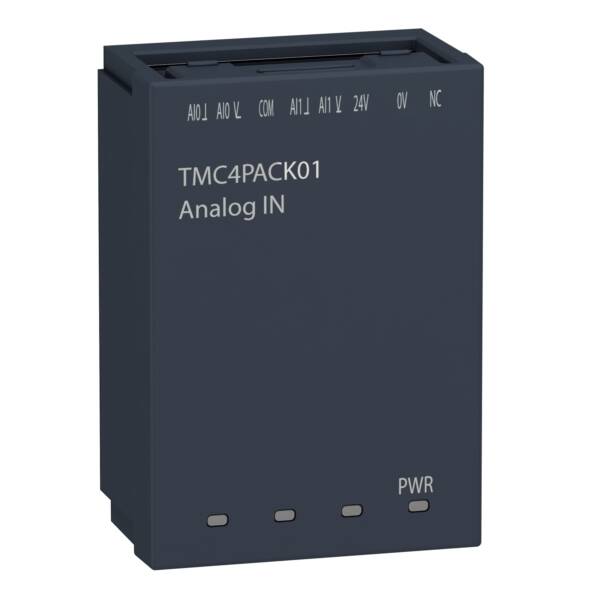 Analogue input cartridge, Modicon M241, packaging 2 analog inputs - Schneider Electric - TMC4PACK01