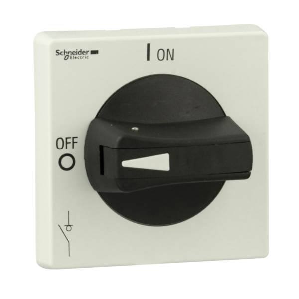 Disconnect switch, TeSys VLS, protruding rotary handle, hole mounting, 65x65mm, black handle, 5mm shaft - Schneider Electric - VLSH2H5B