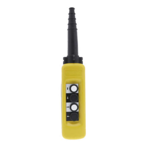 Pendant control station, plastic, yellow, 4 push buttons - Schneider Electric - XACA471