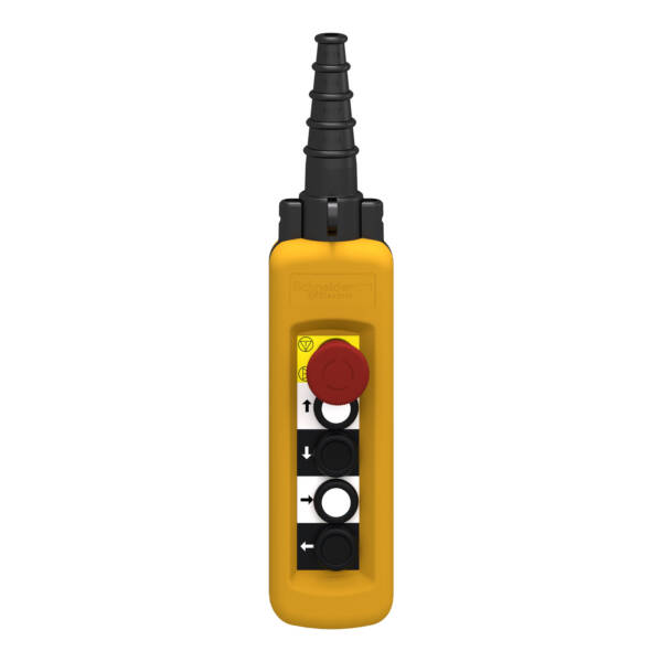 pendant control station XAC-A - 4 pushbuttons 1 Emergency stop - Schneider Electric - XACA47131