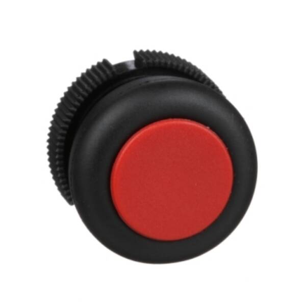 round head for pushbutton - spring return - XAC-A - red - booted - Schneider Electric - XACA9414