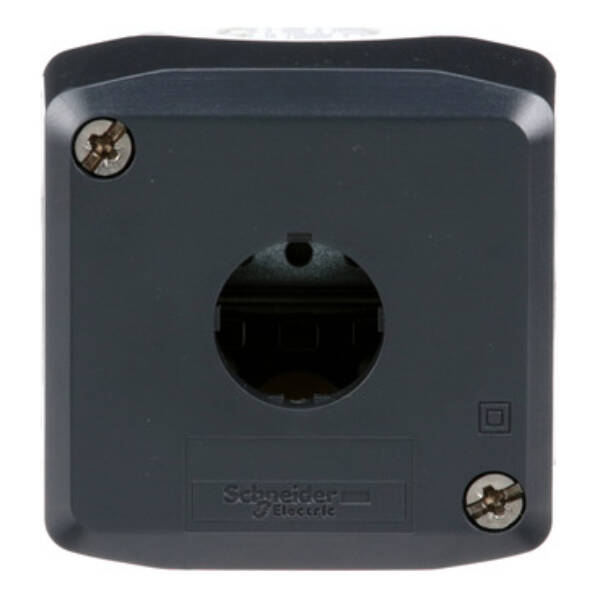 Harmony XALD, XALK, Empty control station, plastic, dark grey lid, light grey base, 1 cut-out Ø22, UL/CSA certified - Schneider Electric - XALD01H7