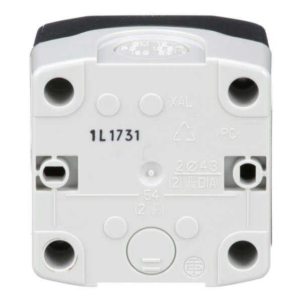 Harmony XALD, XALK, Empty control station, plastic, dark grey lid, light grey base, 1 cut-out Ø22, UL/CSA certified - Schneider Electric - XALD01H7