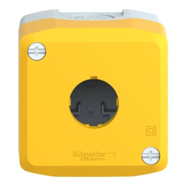 Harmony XALD, XALK, Empty control station, plastic, yellow, 1 cut-out, unmarked, UL/CSA certified - Schneider Electric - XALK01H7