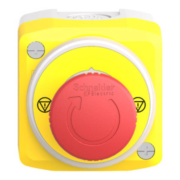 ill. ring with e. stop d40 ttr control box 24V 2 colors white/red fixed 1NO 2NC - Schneider Electric - XALK178W3B140G