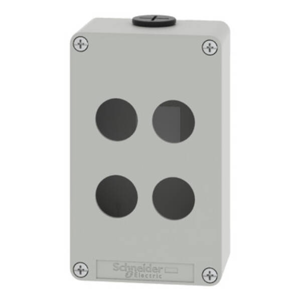 Harmony XAP, XB2 SL, Empty control station, zinc alloy, grey, M20, 4 cut-outs 22mm, 80 x 130 x 51,5, UL cULus - Schneider Electric - XAPD2204