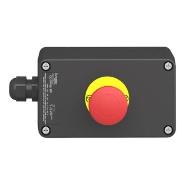Control station, plastic, Emergency stop function, 1 mushroom head push button Ø 40, red, 1 NC + 1 NC, ATEX - Schneider Electric - XAWG198EX