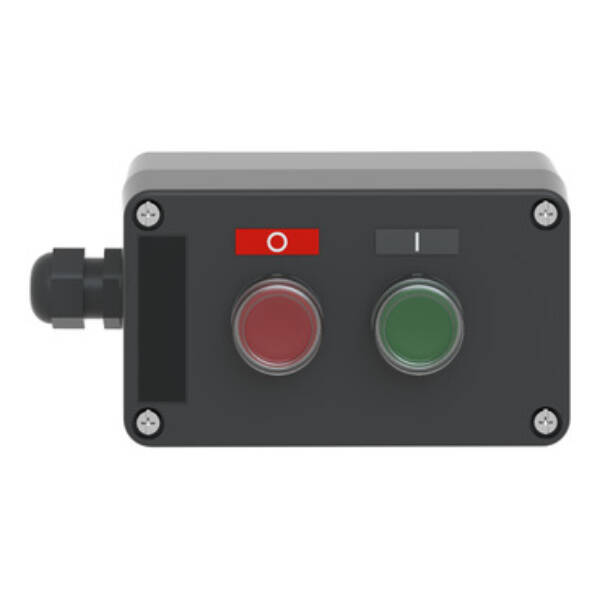 Control station, plastic, start stop function, 2 flush push buttons, green, red, 1 NO + 1 NC, ATEX - Schneider Electric - XAWG210EX