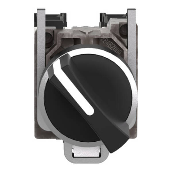 Harmony XB4 - ATEX D, Selector switch, metal, black, Ø22, 2 positions, stay put, 1 NO+1 NC, ATEX - Schneider Electric - XB4BD25EX