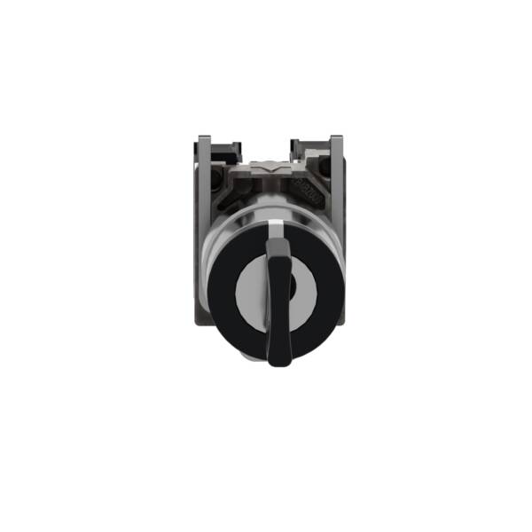 Key switch selector, metal, black, Ø22, key n°455, 3 positions, stay put, 2 NO - Schneider Electric - XB4BG33