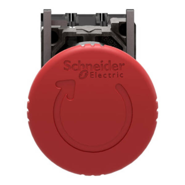 Red Ø40 Emergency stop, switching off Ø22 latching turn release 2NC+1NO - Schneider Electric - XB4BS84441