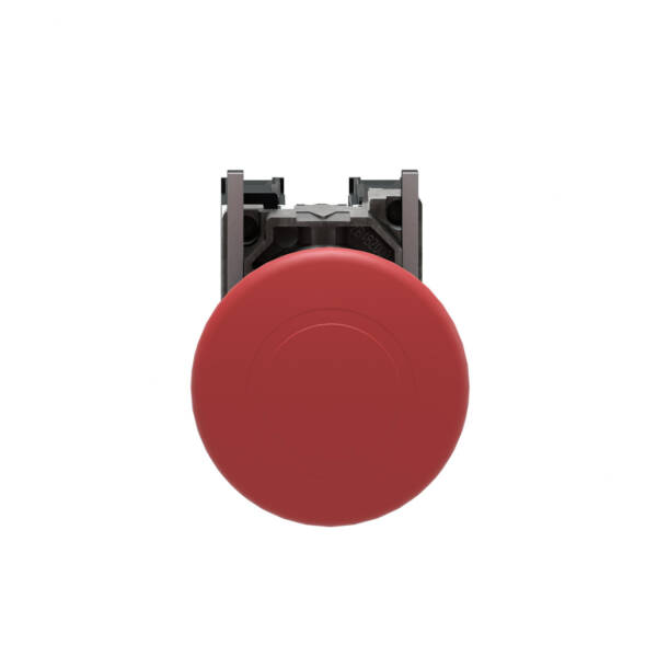 Harmony XB4 - ATEX D, Emergency stop switching off, metal, red mushroom Ø40, Ø22, trigger latching push-pull, 1 NO + 1 NC, ATEX - Schneider Electric - XB4BT845EX